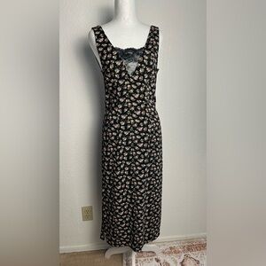H&M Black and White Sleeveless Maxi Sundress size 6